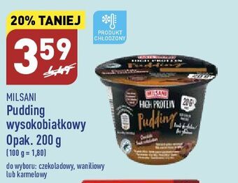 ALDI Pudding wysokobiałkowy karmelowy milsani high protein oferta