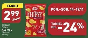 ALDI Chipsy paprykowe sun snacks oferta