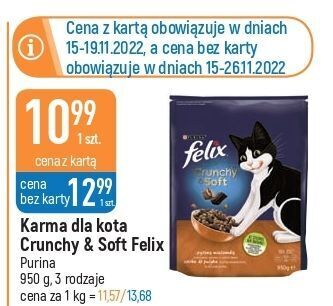 E.Leclerc Karma dla kota kurczak i indyk z warzywami purina felix crunchy soft oferta