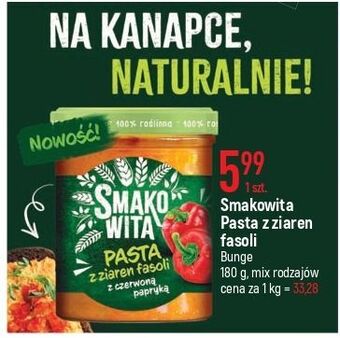 E.Leclerc Pasta z ziaren fasoli czerwoną papryką smakowita oferta