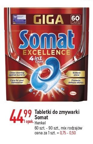 E.Leclerc Tabletki do zmywarki regular somat excellence 4in1 oferta