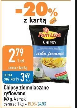 E.Leclerc Chipsy o smaku serka fromage wiodąca marka pom lisse oferta