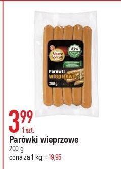 E.Leclerc Parówki wieprzowe wiodąca marka nasze specjały oferta