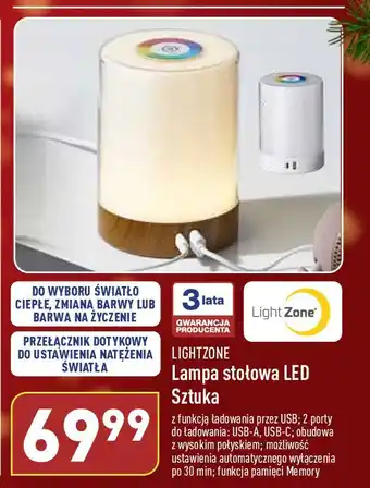 ALDI Lampa stołowa light zone oferta