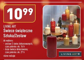 ALDI Świece dekoracyjne living art oferta