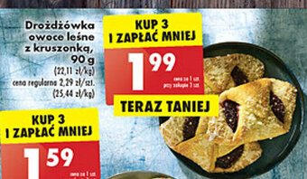Biedronka drożdżówka owoce leśne z kruszonką, 90g oferta