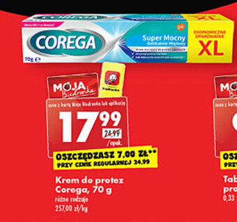 Biedronka Corega krem do protez 70g oferta