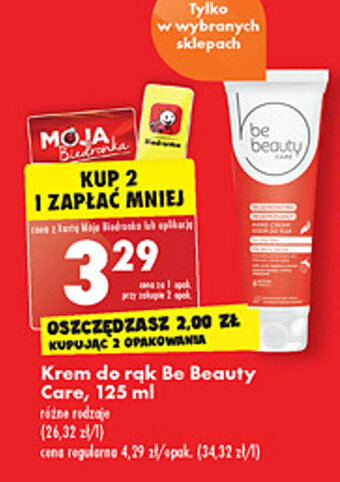 Biedronka Be Beauty Care krem do rąk 125ml oferta