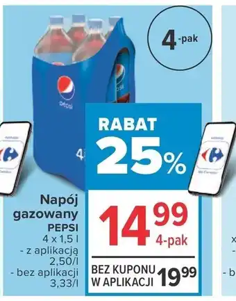 Carrefour Market Napój gazowany Pepsi 4x 1,5l oferta