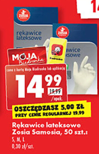 Biedronka zosia samosia rękawice lateksowe, 50szt. oferta