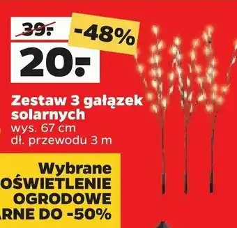 Gałązki solarne 67 cm 1 OPAK 3 SZT
