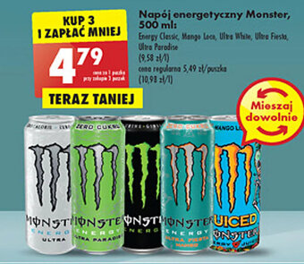 Biedronka Monster napój energetyczny 500ml oferta