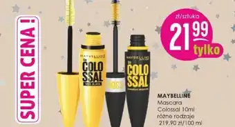 Jaśmin Maybelline mascara colossal 10ml oferta