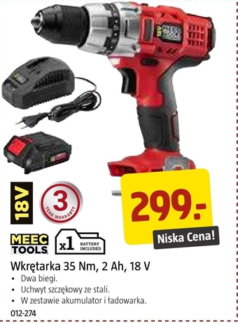Jula Akumulatorowa wkrętarka meec tools oferta