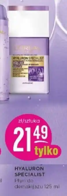 Jaśmin L'Oreal hyaluron specialist płyn do demakijażu 125ml oferta