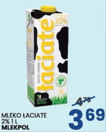Wafelek Mlekpol mleko łaciate 2% 1l oferta