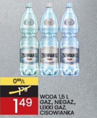 Wafelek Cisowianka woda 1,5l gaz, niegaz lekki gaz oferta