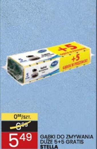 Wafelek Stella gąbki do zmywania duże 5+5 gratis oferta