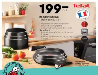 Biedronka Garnki ingenio 3 garnki o śr. 16/18/20 cm tefal oferta