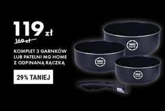 Biedronka Komplet garnków z odpinaną rączką mg home oferta