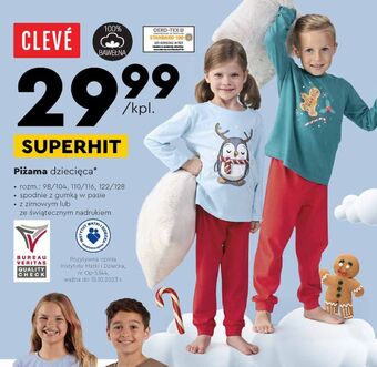 Biedronka Piżama dziecięca 122/128 cleve oferta