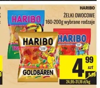 TomiMarkt haribo żelki owocowe 160-200g wybrane rodzaje oferta