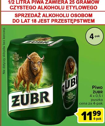 Carrefour Express Piwo żubr 1768 oferta