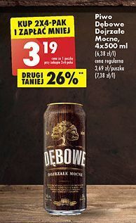Biedronka Piwo dębowe dojrzałe mocne oferta