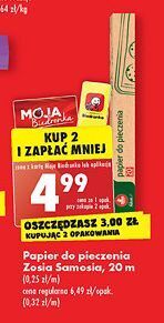 Biedronka Papier do pieczenia 20 m zosia samosia oferta
