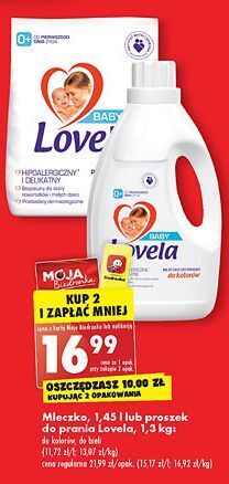 Biedronka Mleczko do prania kolorów lovela baby oferta