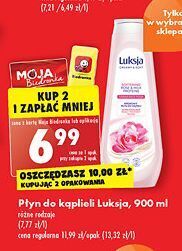 Biedronka Płyn do kąpieli rose & milk protein luksja creamy soft oferta