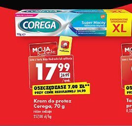 Biedronka Krem mocujący do protez delikatnie miętowy corega super mocny oferta