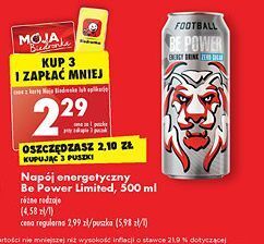 Biedronka Napój energetyczny football be power oferta
