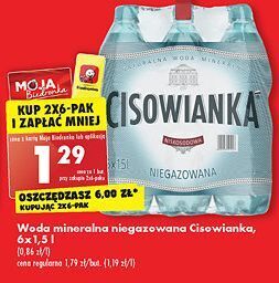 Biedronka Woda niegazowana cisowianka oferta
