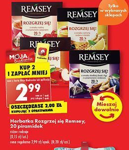 Biedronka Herbata cytryna, imbir i miód remsey rozgrzej się! oferta