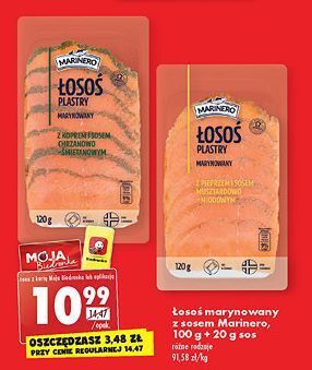 Biedronka Łosoś koper z sosem chrzanowo-śmietanowym marinero oferta