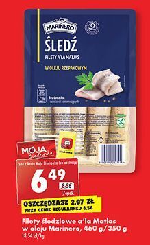 Biedronka Filety śledziowe a'la matjas w oleju marinero oferta