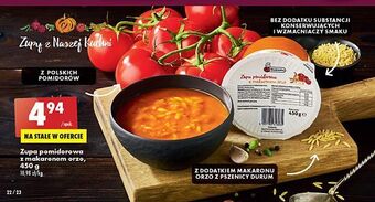 Biedronka Zupa pomidorowa z makaronem orzo biedronka oferta