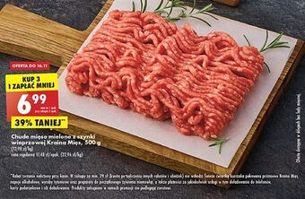 Biedronka Mięso mielone z szynki wieprzowej kraina mięs oferta