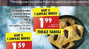Biedronka Drożdżówka z owocami leśnymi i kruszonką oferta