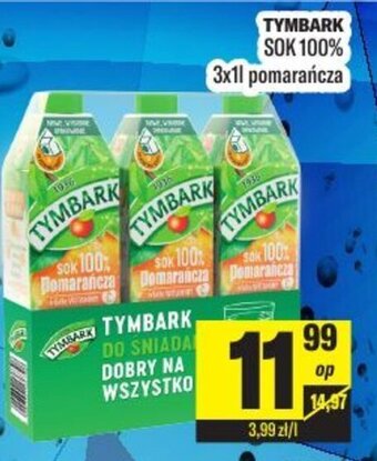 TomiMarkt tymbark sok 100% 3x1l pomarańcza oferta