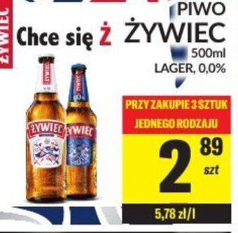 TomiMarkt żywiec piwo 500ml lager, 0,0% oferta