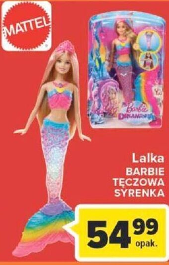 Carrefour Mattel lalka barbie tęczowa syrenka oferta