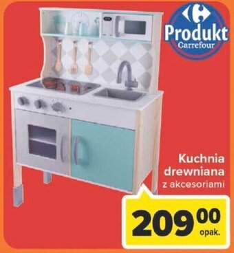 Carrefour Kuchnia drewniana z akcesoriami oferta