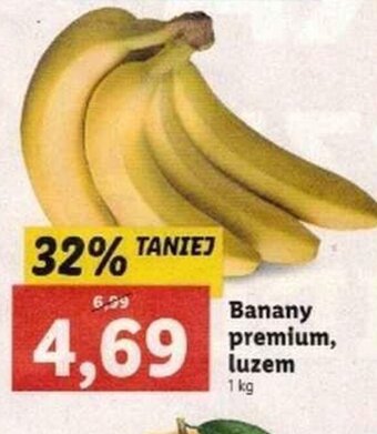 Lidl Banany premium, luzem, 1kg oferta