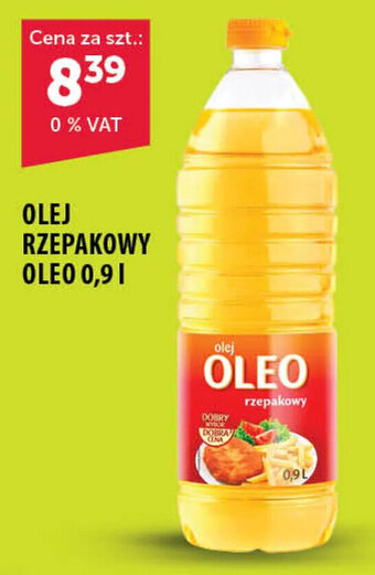 Eurocash Oleo, olej rzepakowy, 0,9l oferta