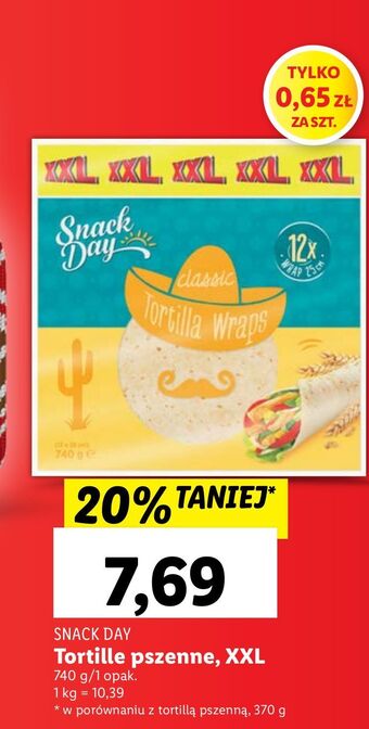 Lidl Tortilla naturalna snack day oferta