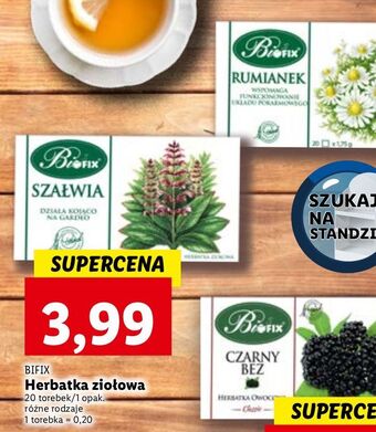 Lidl Herbatka ziołowa rumianek bifix oferta