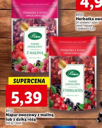 Lidl Napar owocowy z maliną bifix owocowy oferta