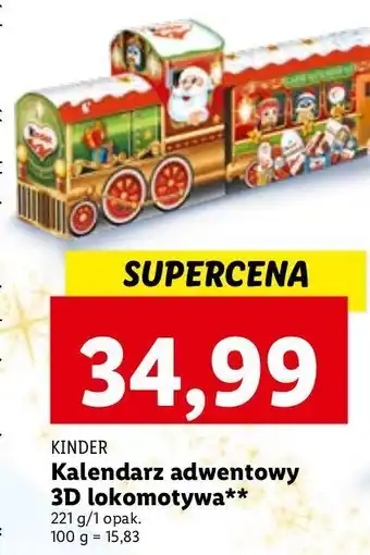 Lidl Kalendarz adwentowy kolejka kinder oferta